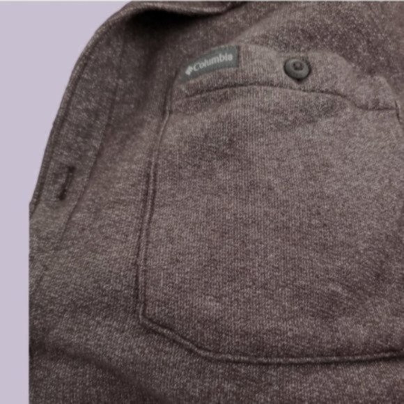 Mens Columbia Great Hart Mountain Shirt Jacket in Cordovan Heather- - Picture 7 of 16